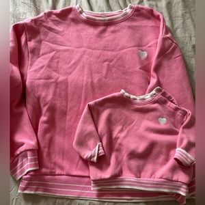 Mommy and me matching Valentines Sweatshirts